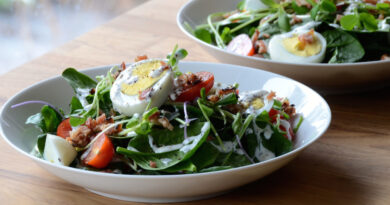 2 bowls of Layered Spinach Salad