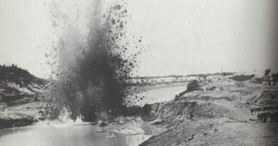 Dynamite blast in Couchiching Canal. 23 June 1920